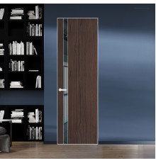 18 VE-V натуральный шпон Espresso 360M профиль Вайт вставка Зеркало Grey ProfilDoors Orange