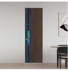 18 VE-V натуральный шпон Espresso 360M профиль Зеленый воск вставка Зеркало Blue ProfilDoors Orange