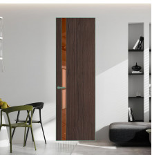 18 VE-V натуральный шпон Espresso 360M профиль Зеленый воск вставка Зеркало Bronza ProfilDoors Orange