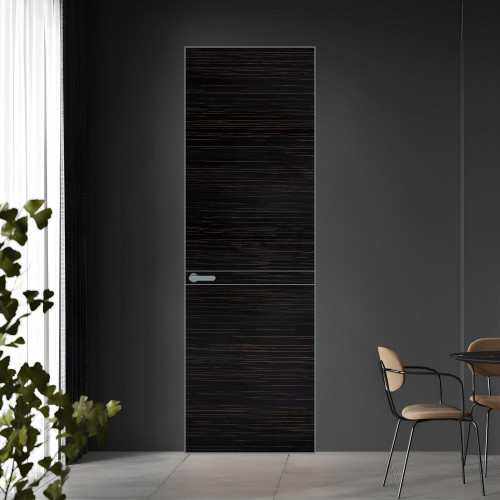 11 VE-H натуральный шпон Espresso 1042S профиль Серебро ProfilDoors Orange