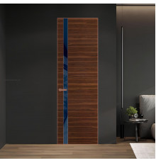 18 VE-H натуральный шпон Albero 1294M профиль Медь вставка Темно-синий лак ProfilDoors Orange