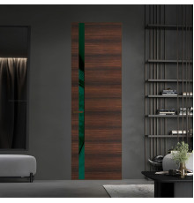18 VE-H натуральный шпон Albero 1398S профиль Деорэ вставка Темно-зеленый лак ProfilDoors Orange