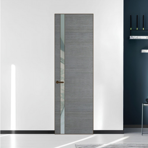 18 VE-H натуральный шпон Bianche Notti 01Q профиль Деорэ вставка Теплый серый лак ProfilDoors Orange