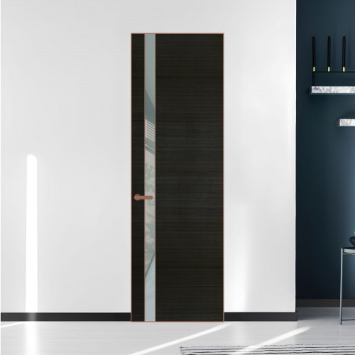 18 VE-H натуральный шпон Bianche Notti 069S профиль Медь вставка Теплый серый лак ProfilDoors Orange