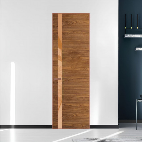 18 VE-H натуральный шпон Espresso 35M профиль Медь вставка Светло-коричневый лак ProfilDoors Orange