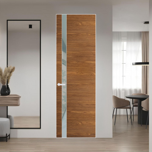 18 VE-H натуральный шпон Espresso 35M профиль Вайт вставка Теплый серый лак ProfilDoors Orange