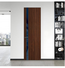 18 VE-V натуральный шпон Albero 1294M профиль Серая ночь вставка Темно-синий лак ProfilDoors Orange