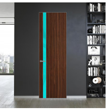 18 VE-V натуральный шпон Albero 1294M профиль Серебро вставка Мята лак ProfilDoors Orange