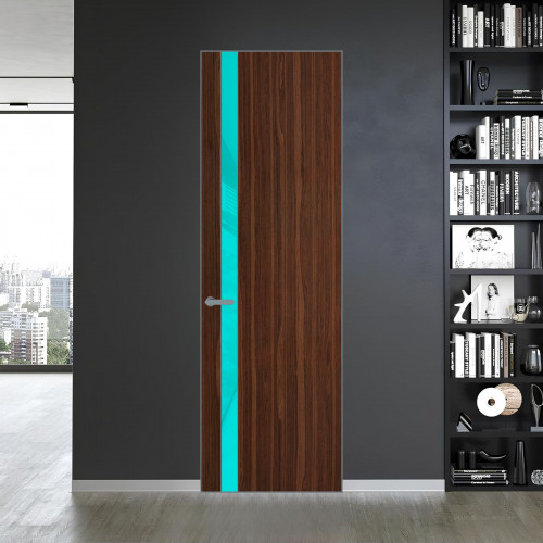 18 VE-V натуральный шпон Albero 1294M профиль Серебро вставка Мята лак ProfilDoors Orange