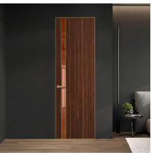 18 VE-V натуральный шпон Albero 1294M профиль Золото вставка Зеркало Bronza ProfilDoors Orange