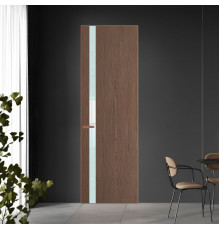 18 VE-V натуральный шпон Bianche Notti 822M профиль Медь вставка Белый лак ProfilDoors Orange