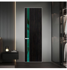 18 VE-V натуральный шпон Espresso 1042S профиль Вайт вставка Зеленый лес лак ProfilDoors Orange