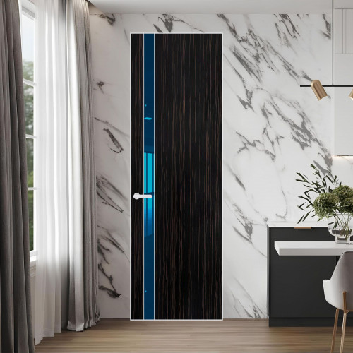 18 VE-V натуральный шпон Espresso 1042S профиль Вайт вставка Зеркало Blue ProfilDoors Orange