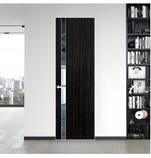 18 VE-V натуральный шпон Espresso 1042S профиль Вайт вставка Зеркало ProfilDoors Orange