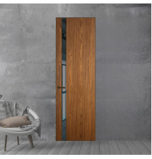 18 VE-V натуральный шпон Espresso 35M профиль Деорэ вставка Зеркало Grey ProfilDoors Orange