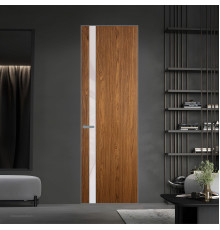 18 VE-V натуральный шпон Espresso 35M профиль Серебро вставка Светло-серый лак ProfilDoors Orange