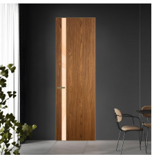 18 VE-V натуральный шпон Espresso 35M профиль Шампань вставка Бежевый лак ProfilDoors Orange