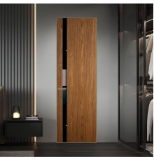 18 VE-V натуральный шпон Espresso 35M профиль Шампань вставка Черный лак ProfilDoors Orange
