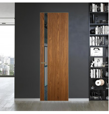 18 VE-V натуральный шпон Espresso 35M профиль Шампань вставка Зеркало Grey ProfilDoors Orange