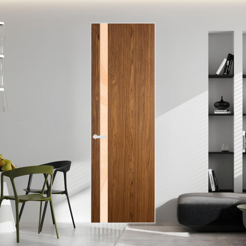 18 VE-V натуральный шпон Espresso 35M профиль Вайт вставка Бежевый лак ProfilDoors Orange