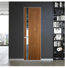 18 VE-V натуральный шпон Espresso 35M профиль Вайт вставка Зеркало ProfilDoors Orange