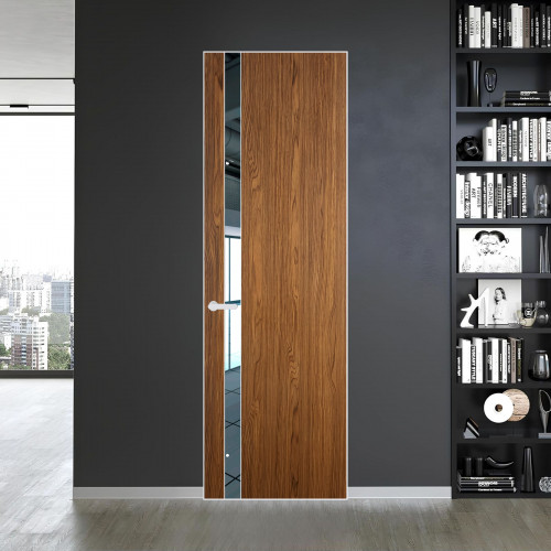 18 VE-V натуральный шпон Espresso 35M профиль Вайт вставка Зеркало ProfilDoors Orange