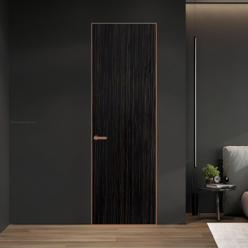1 VE-V натуральный шпон Espresso 1042S профиль Медь ProfilDoors Orange