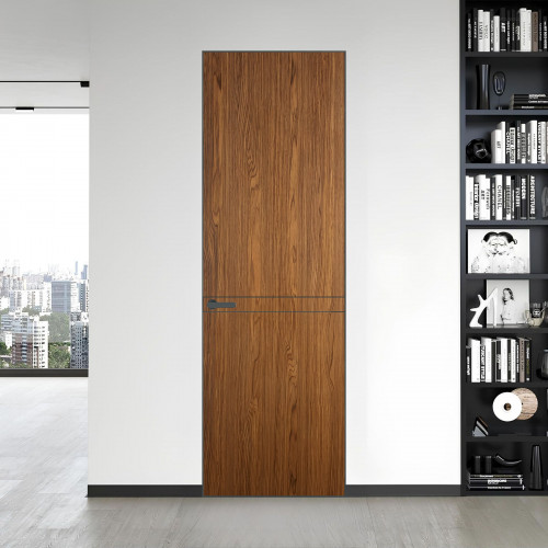 11 VE-V натуральный шпон Espresso 35M профиль Серая ночь ProfilDoors Orange