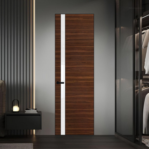 18 VE-H натуральный шпон Albero 1294M профиль Черный муар вставка Лак классик ProfilDoors Orange