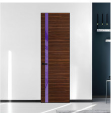 18 VE-H натуральный шпон Albero 1294M профиль Черный муар вставка Лаванда лак ProfilDoors Orange