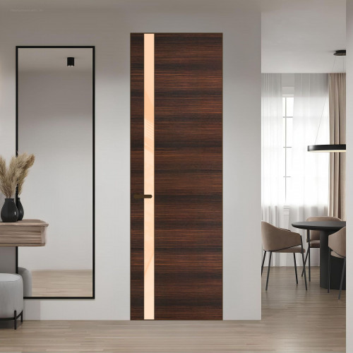 18 VE-H натуральный шпон Albero 1398S профиль Деорэ вставка Бежевый лак ProfilDoors Orange