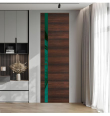 18 VE-H натуральный шпон Albero 1398S профиль Деорэ вставка Зеленый лес лак ProfilDoors Orange