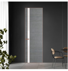18 VE-H натуральный шпон Bianche Notti 01Q профиль Медь вставка Лак классик ProfilDoors Orange