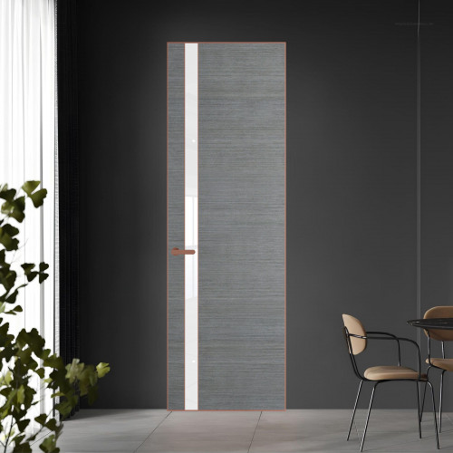 18 VE-H натуральный шпон Bianche Notti 01Q профиль Медь вставка Лак классик ProfilDoors Orange