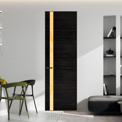 18 VE-H натуральный шпон Espresso 1042S профиль Деорэ вставка Кремовый лак ProfilDoors Orange