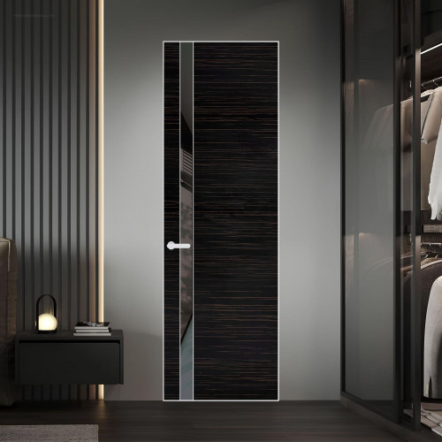 18 VE-H натуральный шпон Espresso 1042S профиль Вайт вставка Графит лак ProfilDoors Orange