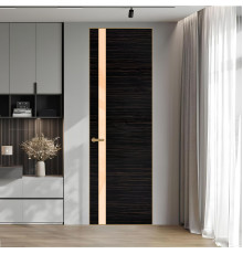 18 VE-H натуральный шпон Espresso 1042S профиль Золото вставка Бежевый лак ProfilDoors Orange