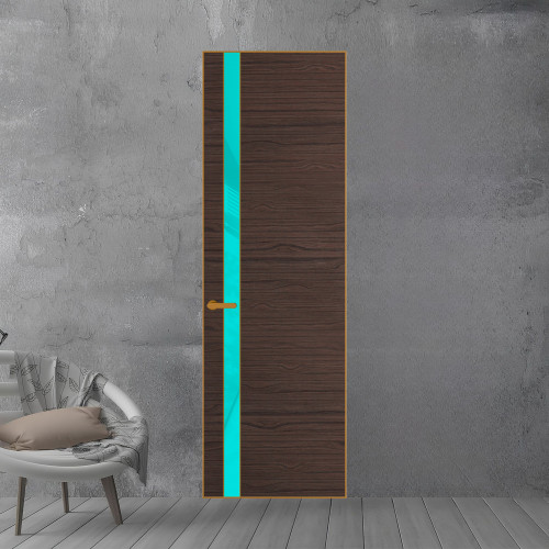 18 VE-H натуральный шпон Espresso 360M профиль Бронза вставка Мята лак ProfilDoors Orange
