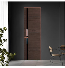18 VE-H натуральный шпон Espresso 360M профиль Медь вставка Черный лак ProfilDoors Orange