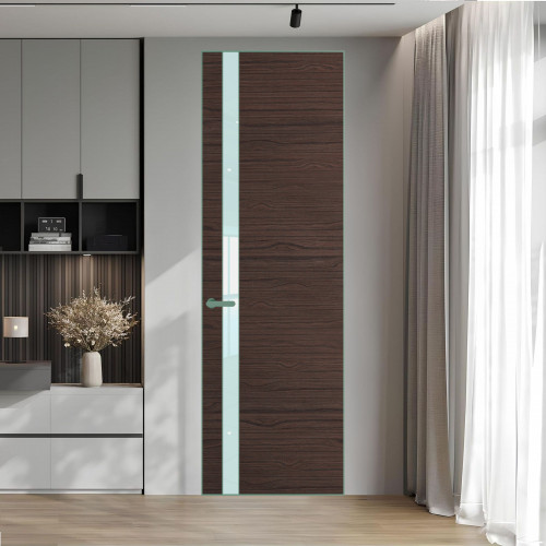 18 VE-H натуральный шпон Espresso 360M профиль Зеленый воск вставка Белый лак ProfilDoors Orange
