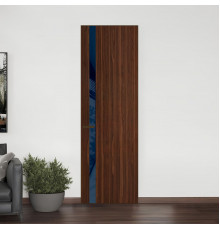 18 VE-V натуральный шпон Albero 1294M профиль Деорэ вставка Темно-синий лак ProfilDoors Orange