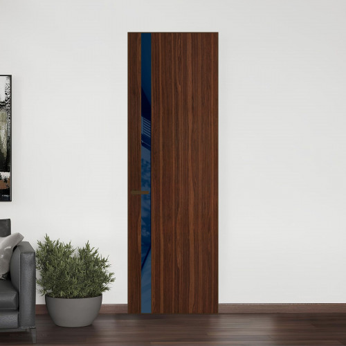 18 VE-V натуральный шпон Albero 1294M профиль Деорэ вставка Темно-синий лак ProfilDoors Orange