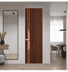 18 VE-V натуральный шпон Albero 1294M профиль Вайт вставка Зеркало Bronza ProfilDoors Orange