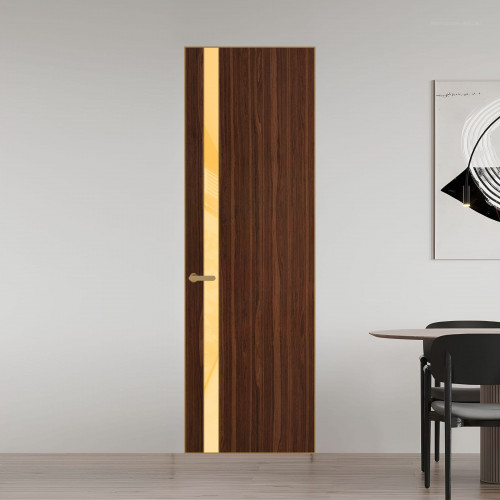 18 VE-V натуральный шпон Albero 1294M профиль Золото вставка Кремовый лак ProfilDoors Orange