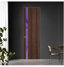 18 VE-V натуральный шпон Albero 1398S профиль Серебро вставка Лаванда лак ProfilDoors Orange