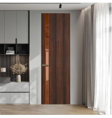 18 VE-V натуральный шпон Albero 1398S профиль Шампань вставка Зеркало Bronza ProfilDoors Orange