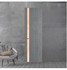 18 VE-V натуральный шпон Bianche Notti 01Q профиль Медь вставка Бежевый лак ProfilDoors Orange