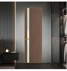 18 VE-V натуральный шпон Bianche Notti 822M профиль Бронза вставка Белый лак ProfilDoors Orange