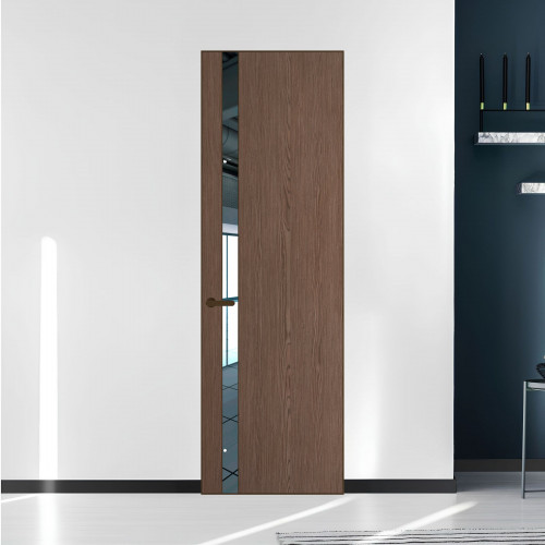18 VE-V натуральный шпон Bianche Notti 822M профиль Деорэ вставка Зеркало ProfilDoors Orange