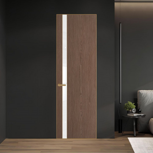 18 VE-V натуральный шпон Bianche Notti 822M профиль Золото вставка Лак классик ProfilDoors Orange
